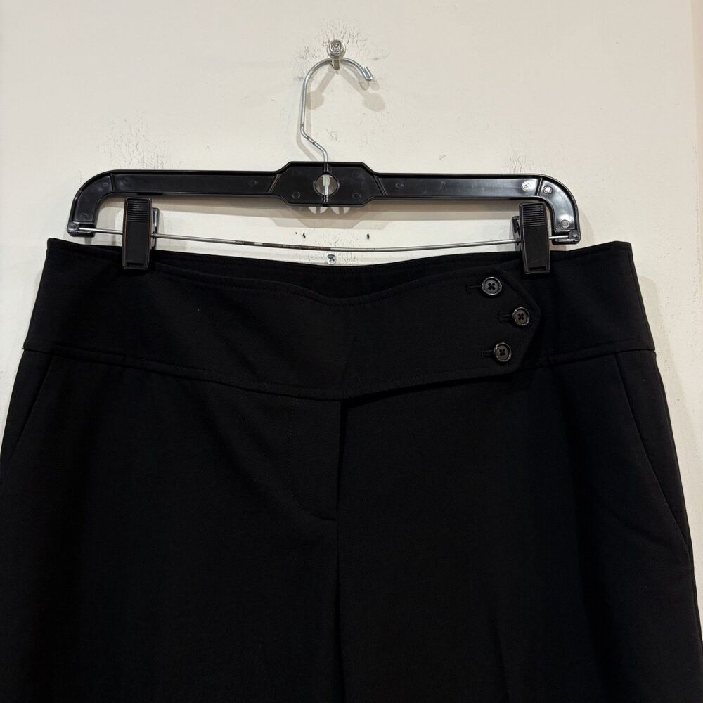 LOFT Black Wide Leg Trousers Size 8 Career Office Interview - Picture 2 of 5
